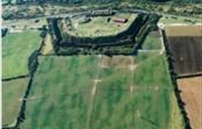 Aerial shot of Portsdown Hill