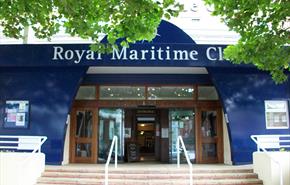 Photo of the front of the Royal Maritime Club.