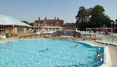 The outdoor pool