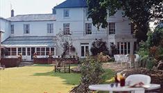 Garden view of the Winchester Royal Hotel