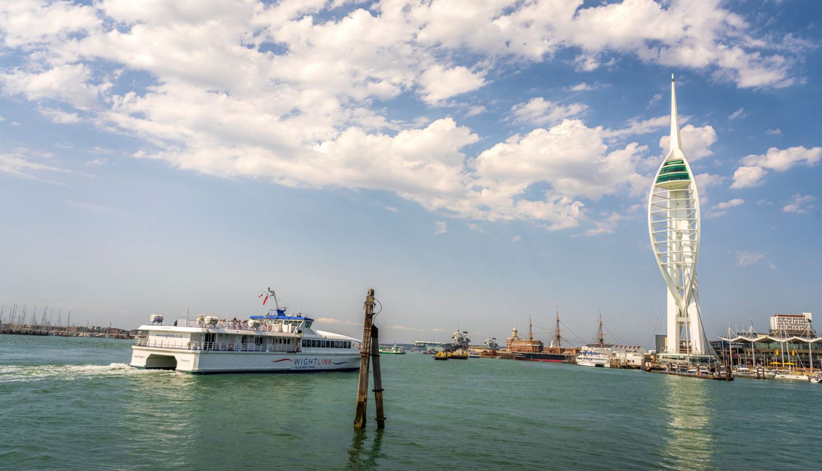 Spinnaker Tower and Portsmouth Harbour in Hampshire