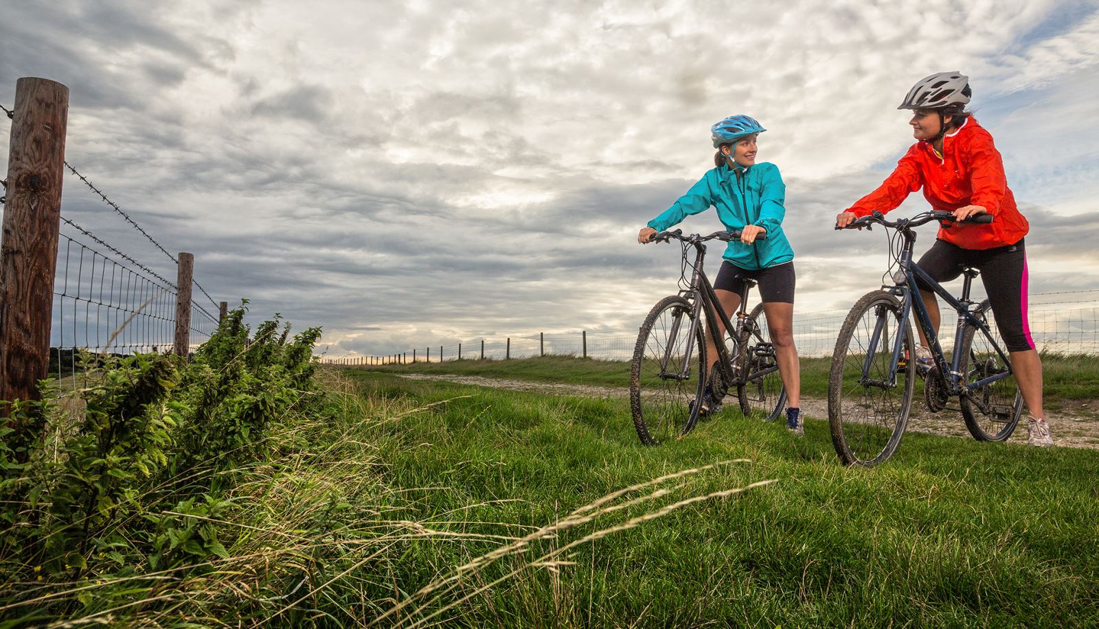 Couple Cycling in Hampshire