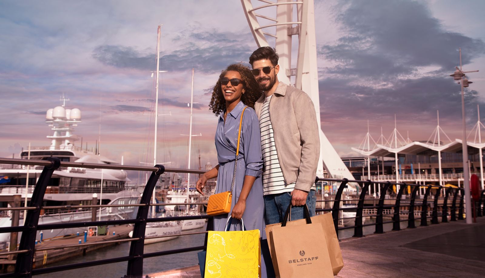 Shoppers on Gunwharf Quays' Waterfront 